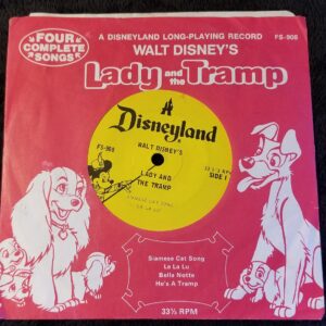 Walt Disney's Lady and the Tramp 33 1/3 record - 1970s Disneyland