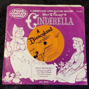 Walt Disney's Cinderella 33 1/3 record - 1970s Disneyland