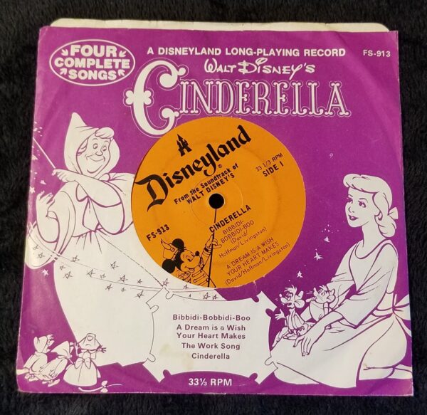 Walt Disney's Cinderella 33 1/3 record - 1970s Disneyland
