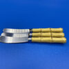 3 vintage mid-century butter knives with faux bamboo handles - Image 2