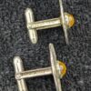 Vintage Lamode Sterling Silver Cufflinks with Tiger Eye - Image 2