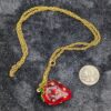 Vintage Tancer Strawberry Pendant Necklace - Image 2