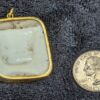 Vintage 24-Inch 1/20 12K Gold Chain Necklace | Hand-Painted Chinese Porcelain Pendant | Elegant Oriental Jewelry - Image 4