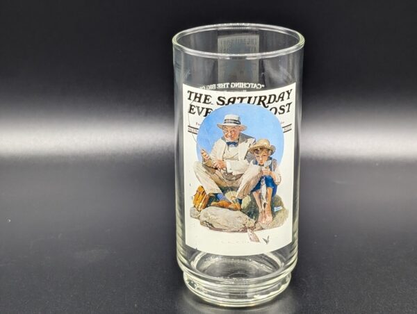 Vintage Norman Rockwell Arby's Collector Glasses "Catching the Big One"