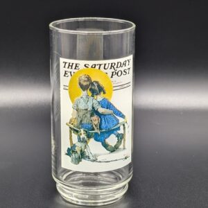 Vintage Norman Rockwell Arby's Collector Glasses "The Spooners"