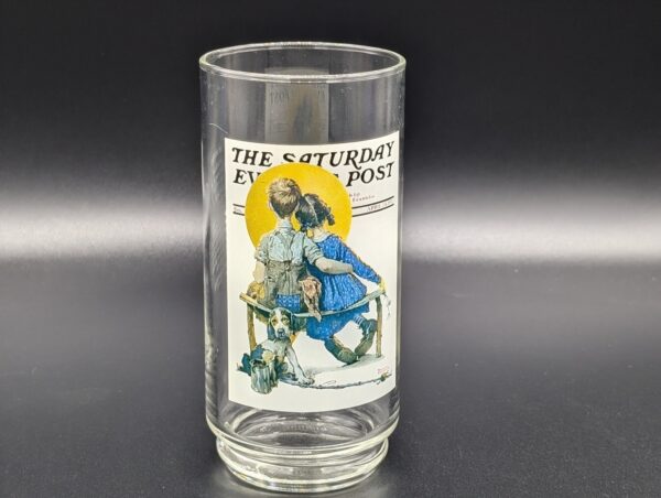Vintage Norman Rockwell Arby's Collector Glasses "The Spooners"