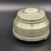 Vintage Silver Tone Musical Powder Box with Faux Pearl Details -- WORKS! - Image 2