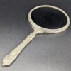 Vintage Plastic Hand Mirror with Floral Scene - Image 2