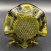 Vintage Green Viking Glass/Italian Art Glass Five Petal Hobnail Ashtray - Image 3