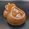 MCM Ceramic Pear shaped brown dish (set of 2) USA stamped on bottom - Image 3