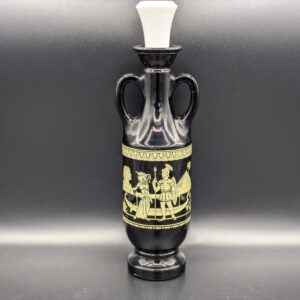 Vintage 1962 Black and Yellow Jim Beam Bourbon Whiskey "Cleopatra" Decanter with Lid