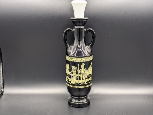 Vintage 1962 Black and Yellow Jim Beam Bourbon Whiskey "Cleopatra" Decanter with Lid