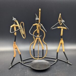 Vintage Laurids Lonborg Jazz Trio Metal Sculpture Candle Holders - Mid Century Modern Décor