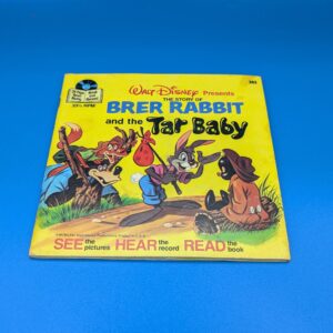 RARE Vintage Walt Disney Brer Rabbit and Tar Baby See Hear Read Book with Record - Out of Print Children's Book