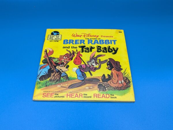 RARE Vintage Walt Disney Brer Rabbit and Tar Baby See Hear Read Book with Record - Out of Print Children's Book