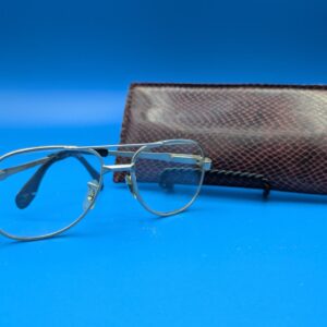 Vintage Kenmark Aviator Eyeglasses Gold Frame with Case Retro Fashion Accessories Unisex Styling Classic 1980s Eyewear