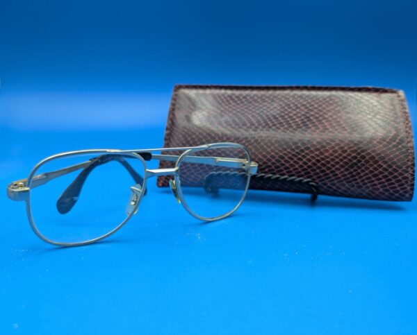 Vintage Kenmark Aviator Eyeglasses Gold Frame with Case Retro Fashion Accessories Unisex Styling Classic 1980s Eyewear