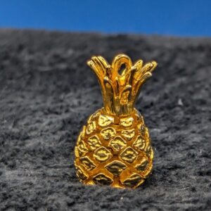 RARE: Gold-Tone Pineapple Pendant | Articulated Moving Fruit Charm | Retro Tropical Jewelry | Pineapple Enthusiast Pendant