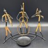 Vintage Laurids Lonborg Jazz Trio Metal Sculpture Candle Holders - Mid Century Modern Décor - Image 2