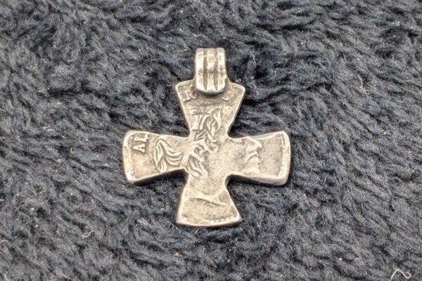 Vintage Byzantine Cross Pendant - Roman Coin Replica Jewelry, Antique-Style Religious Necklace