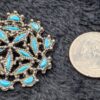 Vintage Antiqued Silver Tone Faux Turquoise Star Pendant on 28" silver chain, Boho Statement Necklace, Retro Starburst Jewelry, Unique Gift - Image 6