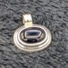 Vintage 925 Silver and Onyx Pendant Necklace | Sterling Silver Charm on 16-Inch Chain | Elegant Silver and Black Onyx Gemstone Jewelry - Image 3