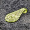 Vintage Hand Blown Glass Pendant Necklace | Green Glass Teardrop Necklace | Artisan Glass Collectors Jewelry  | Unique Artisan Jewelry Gift - Image 6