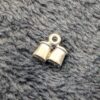 Vintage Silver Tone Salt & Pepper Shaker Charm Pendant, Retro Collectible Accessory - Image 2