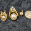Vintage Faux Pearls and Gold Tone Pendants, Set of 3  - Elegant Retro Jewelry - Image 3