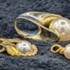 Vintage Faux Pearls and Gold Tone Pendants, Set of 3  - Elegant Retro Jewelry - Image 2