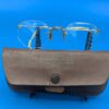 Vintage 12K Gold Filled Frameless Eyeglasses with Case - Retro Antique Optical Glasses Frame - Image 2
