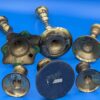Vintage Brass Candlestick Holders Set of 6 - Antique Home Decor, Wedding Centerpiece, Shabby Chic Style - Image 2