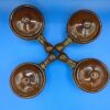 Vintage Country Peddler Ceramic Soup Set, New in Box, Never Used, Rustic Brown, Pottery, Soup Bowls with Lids - Image 3