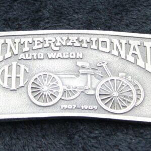 Vintage 1974 Brass Belt Buckle for up to 1.75" Belt -- IHC International Auto Wagon 1907-1909 by Bergamot Brass Works