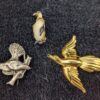 Vintage Pin Collection | Choice of Bird Trio or Angelic Gold-Tone Pins | Whimsical & Collectible Sets! - Image 2
