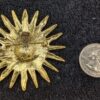 Vintage gold tone Trifari Sun Brooch/Pin with Rhinestones - Image 2