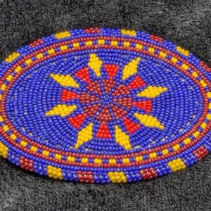 Vintage Native American Beaded Belt Buckle