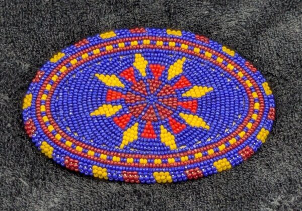 Vintage Native American Beaded Belt Buckle
