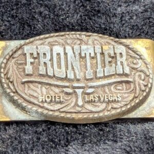 Vintage Brass Frontier Casino Money Clip -- Las Vegas
