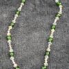 Vintage 16-Inch Aurora Borealis & Green Beaded Choker Necklace | Mid-Century Faceted Glass Beads | Elegant Retro Jewelry - Image 2