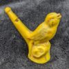 Vintage Irwin Yellow & Red Marbled Celluloid Singing Bird Water Whistle - Image 2