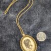 Vintage Sarah Coventry Cameo Pendant Necklace | Gold-Tone Rope Frame & Classic Lady Silhouette | 17” Chain - Image 4
