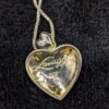 Vintage .925 Sterling Silver Heart Lavaggi Pendant with Gold Angel - Image 2