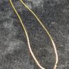 Vintage 18" Gold Tone Necklace with Red and White Rhinestones - Image 2