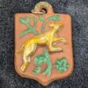 Vintage Château Codignat Clay Medallion Pendant | French Souvenir with Leaping Animal & Plant Motif | Historic Collectible - Image 3
