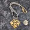 Vintage Leopard Print Pendant Necklace | Multi-Strand Cord | Adjustable 16"-19" | Wild & Fierce Retro Glam! - Image 9