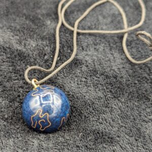 Vintage Enamel Harmony/Chime Ball Pendant Necklace