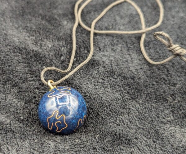 Vintage Enamel Harmony/Chime Ball Pendant Necklace