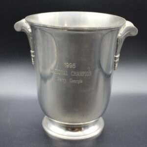 Vintage 1995 Universal Pewter National Champion Champagne Bucket Perry Georgia Trophy Decor