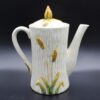 RARE Vintage Lefton Ceramic Tea Set Orange Poppies Wheat Design - Collectible Teapot, Creamer, Sugar Bowl - Boho Kitchen Decor - Image 6